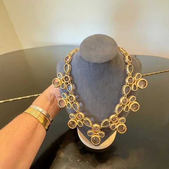NWT Luxury Wedding Rare Spring Summer Formal J. Crew Crystal Statement Necklace